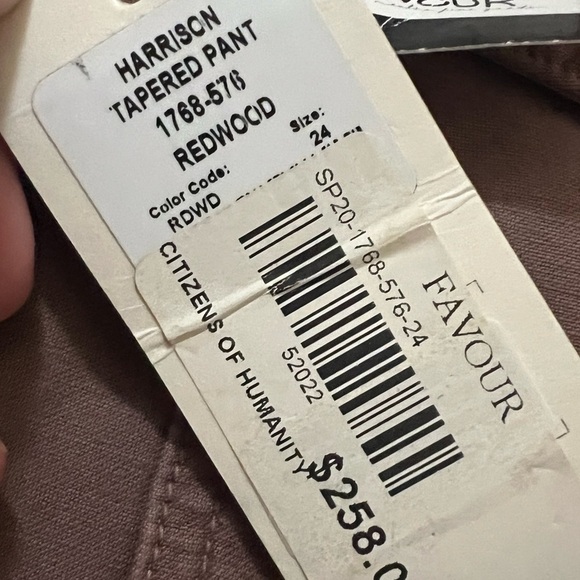 Citizens of Humanity Surplus Harrison Tapered pant Redwood Cargo Trousers sz 24 - Picture 4 of 9